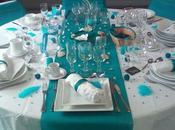 table bleu turquoise