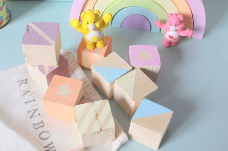DIY : Des cubes en bois Pastel Rainbow ! ♥