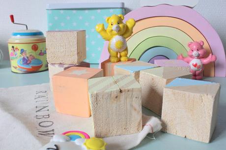 DIY : Des cubes en bois Pastel Rainbow ! ♥