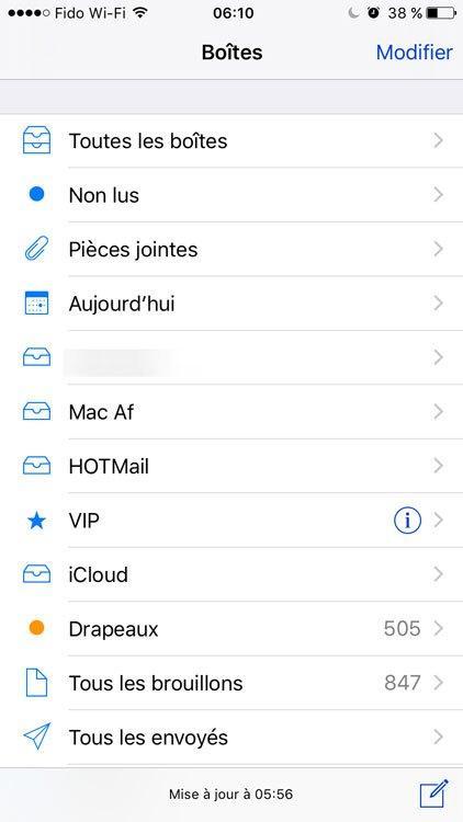 Astuce Mail: rechercher rapidement des messages sur iPhone et iPad