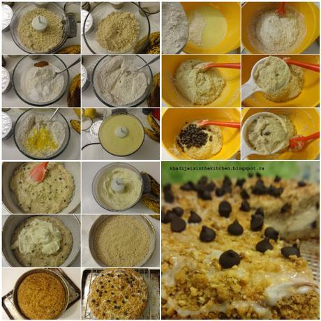 GÂTEAU À LA BANANE, AUX PÉPITES DE CHOCOLAT ET AU FROMAGE À LA CRÈME / CREAM CHEESE CHOCOLATE CHIPS BANANA BREAD/ BIZCOCHO CON BANANA, VIRUTAS DE CHOCOLATE Y QUESO CREMA