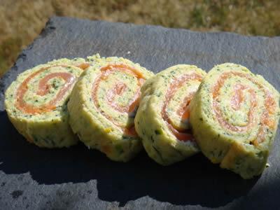 Amuse bouches aux courgettes et saumon fumé avec thermomix