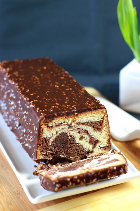 Cake marbré de François Perret, glacé façon Rocher