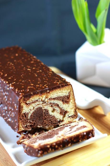 Cake marbré de François Perret, glacé façon Rocher