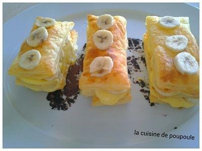 Milles feuilles à la banane au thermomix ou sans 