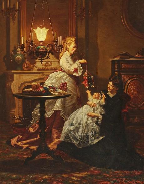 1873 Pieter Willem Sebes Amusing the baby
