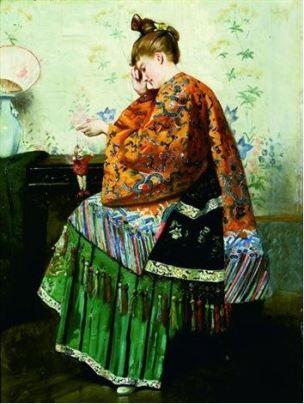 1882 (avant) Louis Charles Verwee Jeune femme jouant avec un pantin