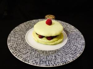 Macarons pistache framboise de Christophe Felder (version géant ou individuel)