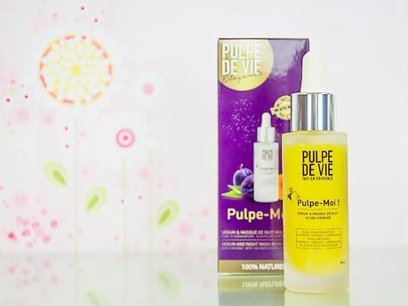 Sérum et masque de nuit bio et naturel Pulpe-Moi ! Elégance by Pulpe de Vie - Packaging flacon pipette