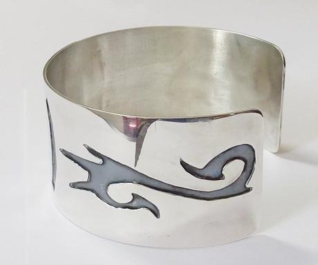 gravure argent oxydée en noir