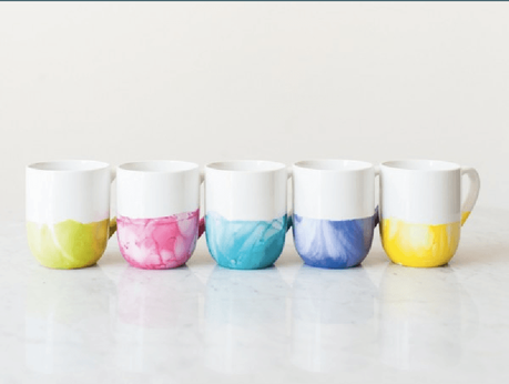 DIY : Effet marbré coloré avec du vernis à ongles