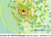 Séisme dans région Rochelle avril 2016