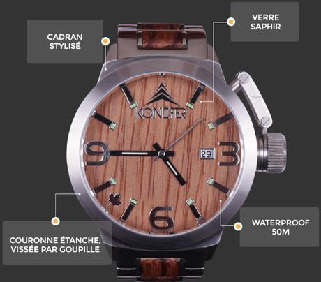 La montre personnalisable en bois et métal de Konifer : un projet qui cartonne