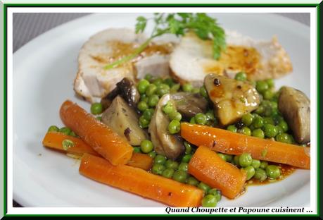 Rôti de dindonneau et jardinière de légumes-3206