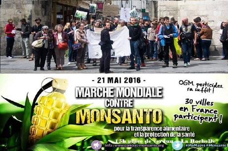 21 Mai 2016 Marche Mondiale contre Monsanto  à 15:00   Place de Verdun La Rochelle