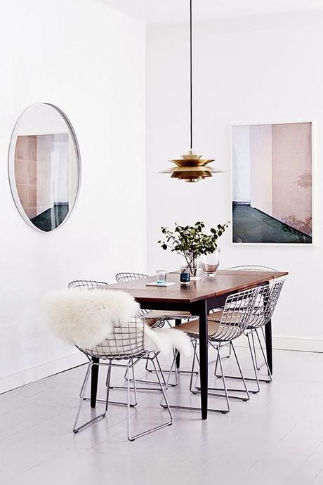 salle a manger chaises bertoia - myhomedesign