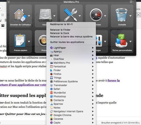 Quitter ferme automatiquement les applications Mac