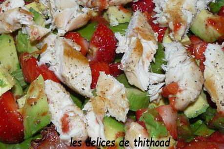 salade printanière fraises-poulet