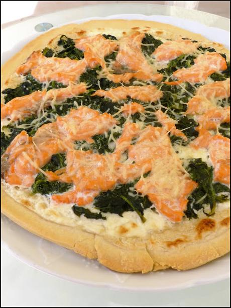 pizza saumon épinard 