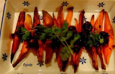 Patates douces avec sauce aux cerises Patates douces avec sauce aux cerises