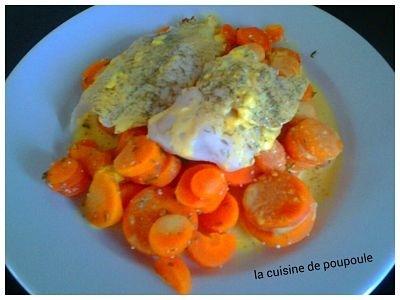 Filet de cabillaud aux carottes et sauces au curry au thermomix ou sans 