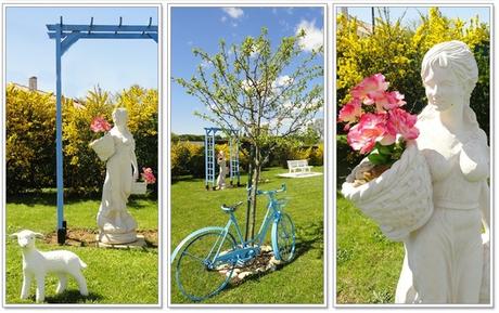 Printemps dans le jardin et barbecue