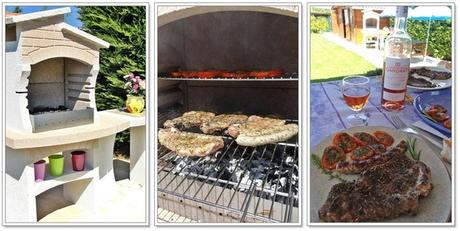 Printemps dans le jardin et barbecue