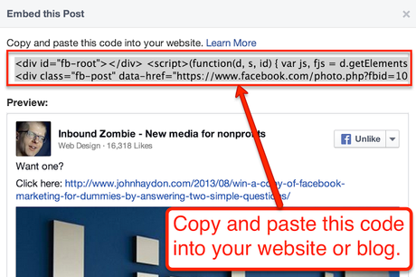 Intégrer les publications sur votre site web 16 options cachées sur Facebook