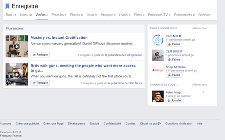 Enregistrer les liens 16 options cachées sur Facebook
