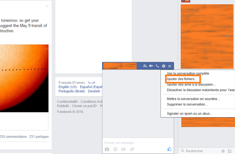 Transfert des fichiers via Facebook Messenger 16 options cachées sur Facebook