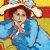 1909, József Rippl-Rónai : Kék ruhás lány virágos kalapban