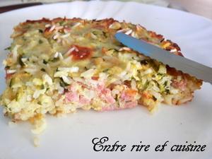 Gratin de Courgettes râpées au Jambon