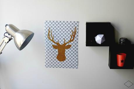 Comment personnaliser votre intérieur avec trois fois rien? inspiration décoration cerf pailettes