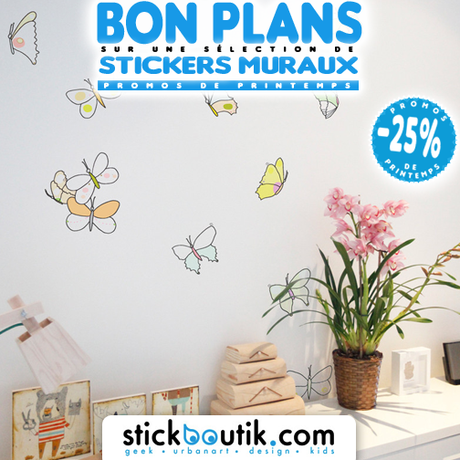 Stickboutik.com - Stickers Papillons Aquarelle à -25%
