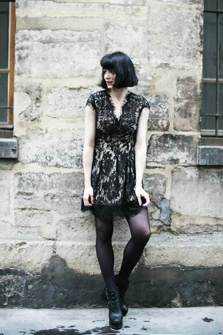 robe dentelle bottines