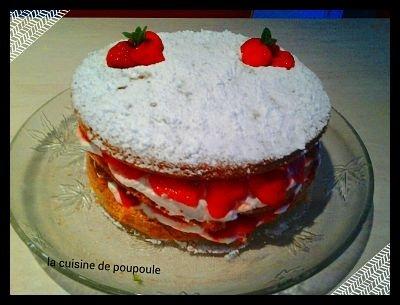 Layer cake aux fraises au thermomix ou sans 