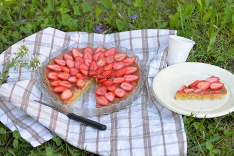 tarte fraises rhubarbe sans gluten