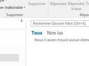 Lorsque déplace courriels dans dossier Outlook, disparaissent… faire