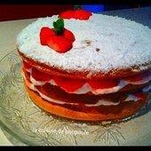 Layer cake aux fraises au thermomix ou sans - La cuisine de poupoule