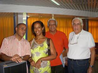 Errol NUISSIER, Micheline BENJAMIN, Henri VALIDE, Jean-Claude HALLEY, lors d'un congrès des Experts Judiciaires de Guadeloupe et Martinique en 2009
