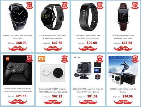 Gearbest Spring Discount 2016 smartwatch camera manettes