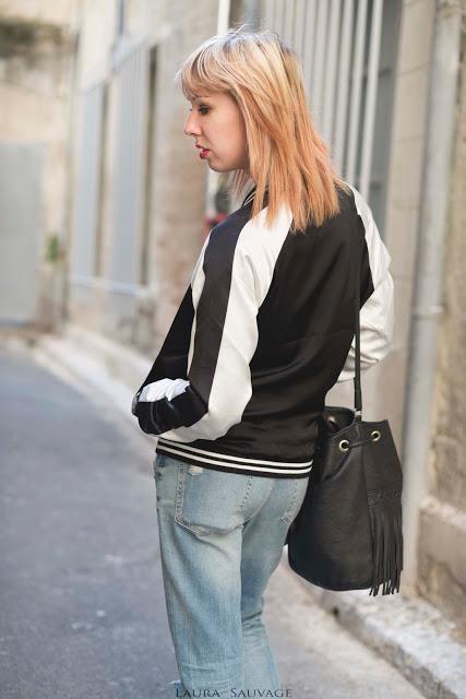 Le bomber noir et blanc