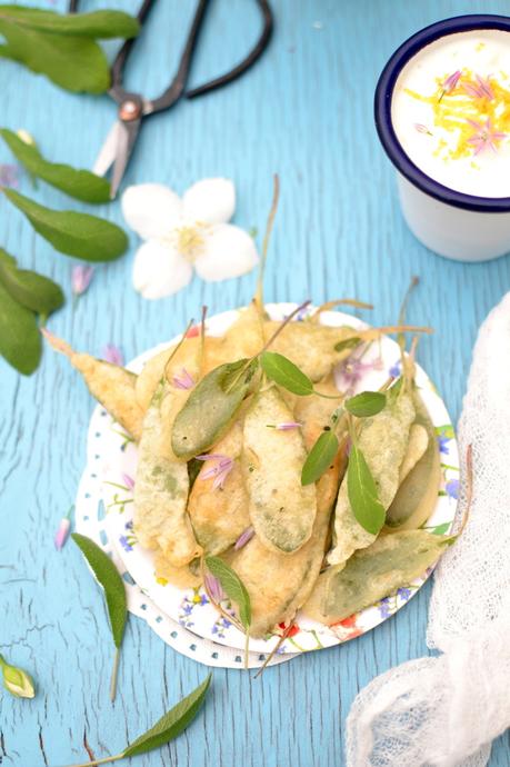 Feuilles de sauge frites [ pour l'apéritif ]