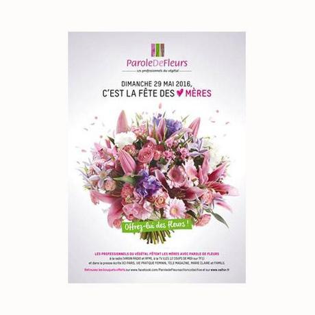 VAL’HOR – l’Interprofession française de l’horticulture, de la fleuristerie et du paysage : Dimanche 29 mai 2016, la Fête des Mères sera rose avec Parole de Fleurs !
