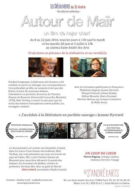 Le documentaire Autour de Maïr de Hejer Charf  à l'affiche à Paris le 8 juin 2016