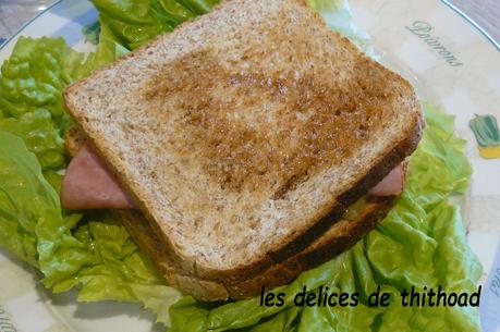 croque monsieur à l'ananas et au jambon 