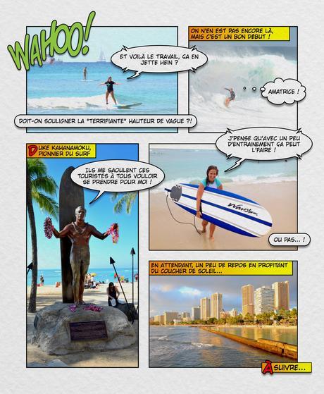 Hawaï - Surfer à Waikiki Beach (2)