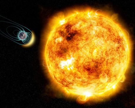 Il y a 4 milliards d’années, les « supertempêtes » du jeune Soleil bousculaient la magnétosphère terrestre jusqu’à 10 fois par jour — Crédit : M. Weiss, CfA
