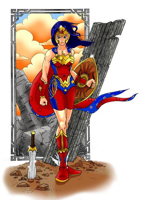Wonder Woman en couleur - par Juju gribouille