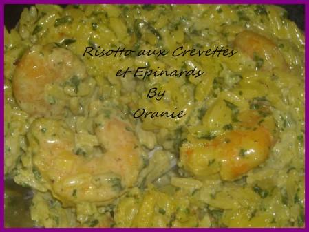 RISOTTO AUX CREVETTES ET EPINARDS